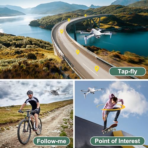 Drone with Camera for Adults 4K, Upgraded 4.5inch LCD RC Screen, GPS 2-Axis Gimbal Quadcopter Brushless Motor, Auto Return, Follow Me, Waypoint Fly