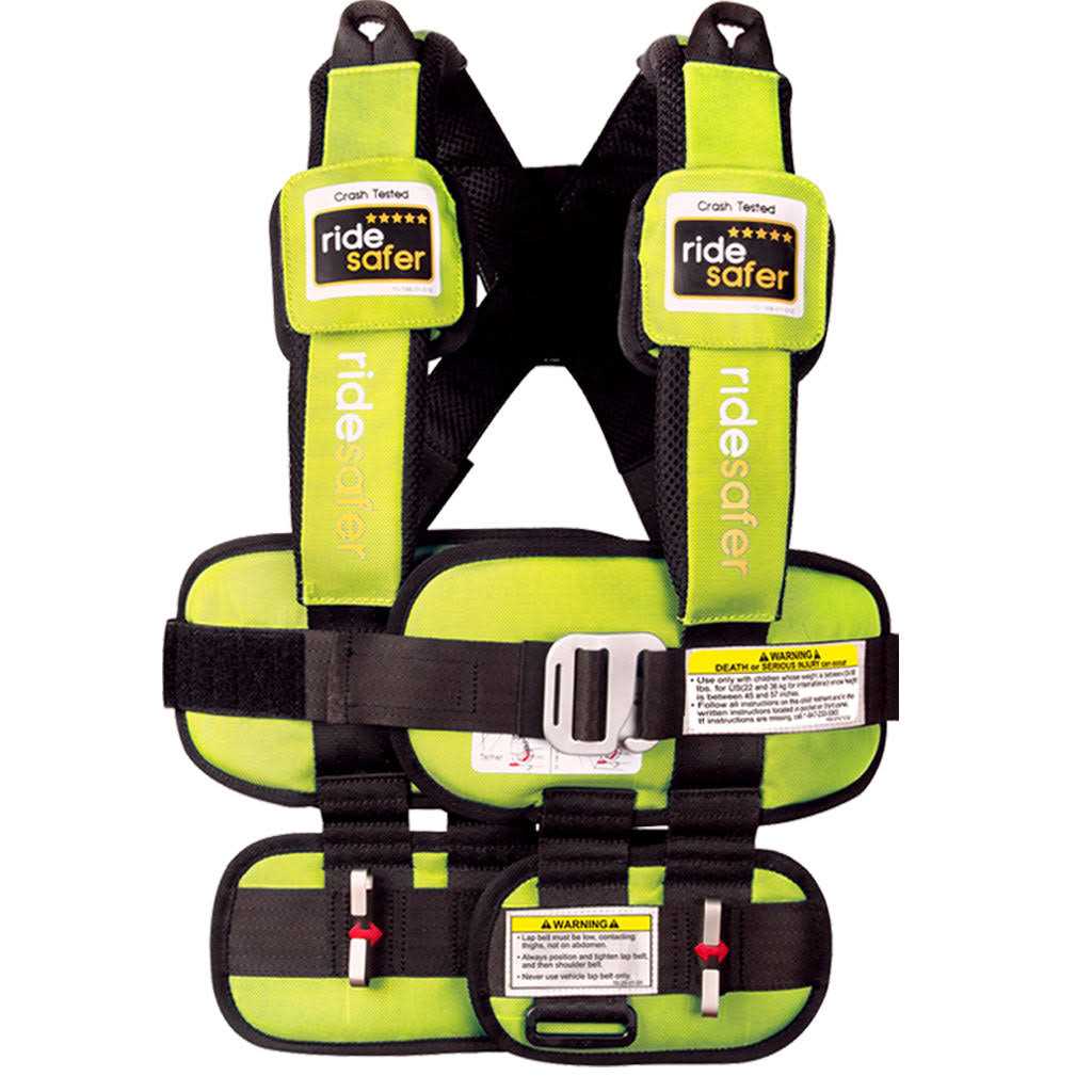 RideSafer Ride Safer Travel Vest with Zipped Backpack-Wearable, Lightweight, Compact, and Portable Car Seat. Perfect for Everyday use or Rideshare