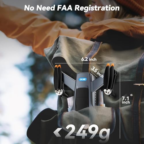 GPS Drones with 4K Camera for Adults Under 249g, P17 Drone with Brushless Motor 5G Transmission, 3 Batteries, Follow Me, Smart Return Home