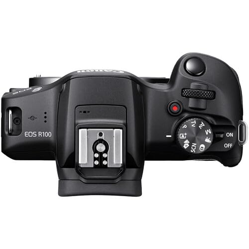 Canon EOS R100 Mirrorless Camera with 18-45mm Lens Bundle with Canon 200ES EOS Shoulder Bag + 64GB Extreme PRO Memory Card