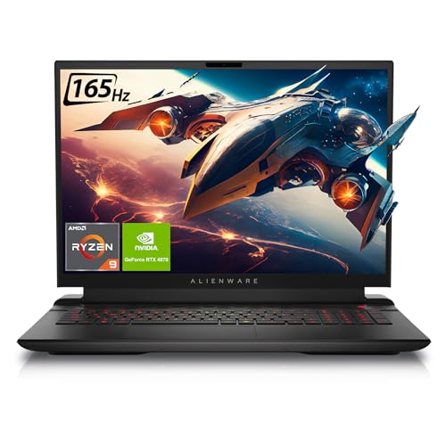 Alienware M18 Gaming Laptop, AMD Ryzen 9 7845HX, 32 GB DDR5 RAM, 2 TB SSD, NVIDIA GeForce RTX 4070, 18 FHD+ Display, Backlit Keyboard, Windows 11 Pro