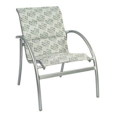 Woodard Tribeca Padded Stacking Patio Dining Chair; Elegance