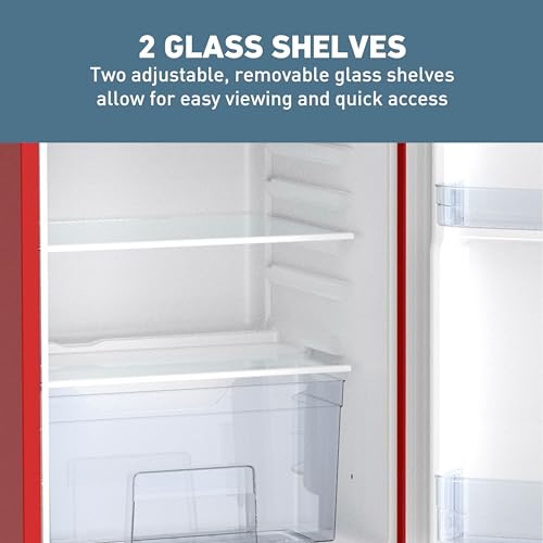 West Bend Mini Fridge with Freezer Retro-Styled for Home Office or Dorm
