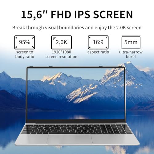 Gaming Laptop 15.6" FHD Display, Intel N95 Quad-Core up to 3.4GHz, 16GB RAM, 512GB SSD, RGB Keyboard, Fingerprint Reader, Windows 11 Pro &ndash
