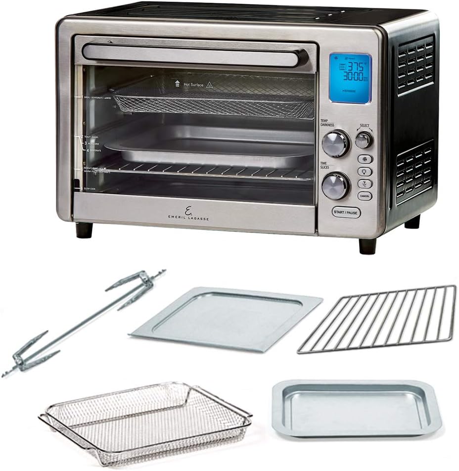 Emeril Lagasse Power Air Fryer 360 Max XL Family Sized Better Than Convection Ovens Replaces a Hot Air Fryer Oven, Toaster Oven, Rotisserie, Bake