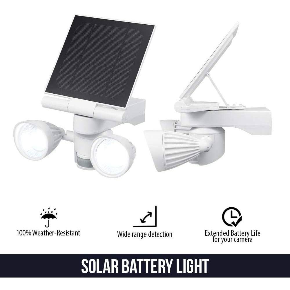 Wasserstein Blink Floodlight and Solar Panel Charger - Motion-Activated for Blink Outdoor, Blink XT and Blink XT2 Camera (White)