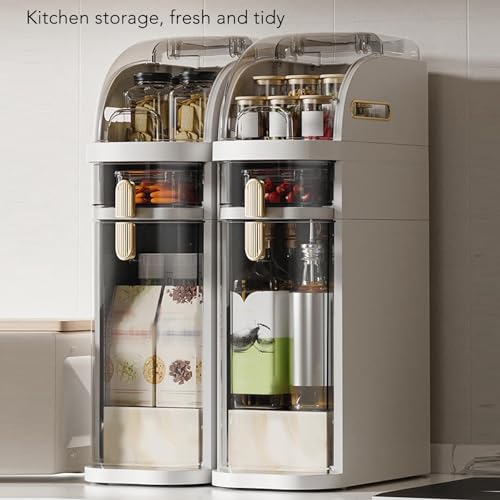Narrow Bathroom Floor Storage Cabinet,Small Spaces Gaps Cabinet Clear Drawers