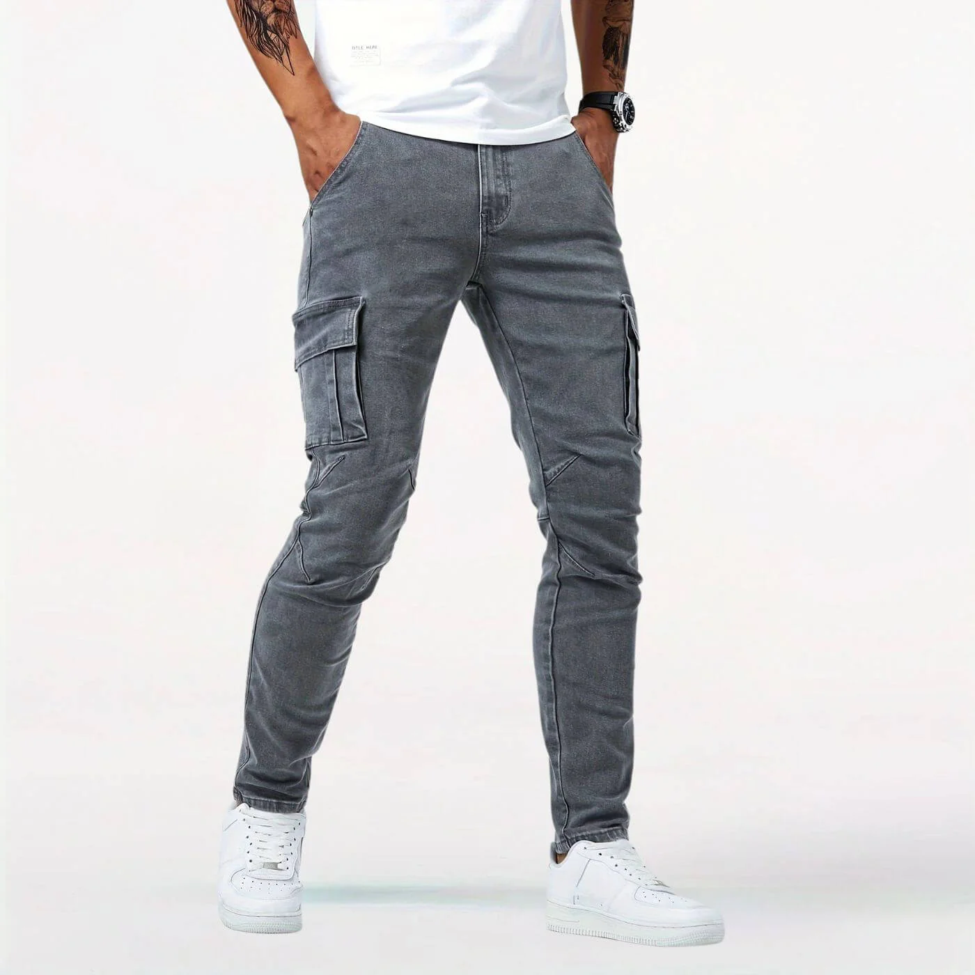 William™ - Denim Jeans Stretch Cargo Pants