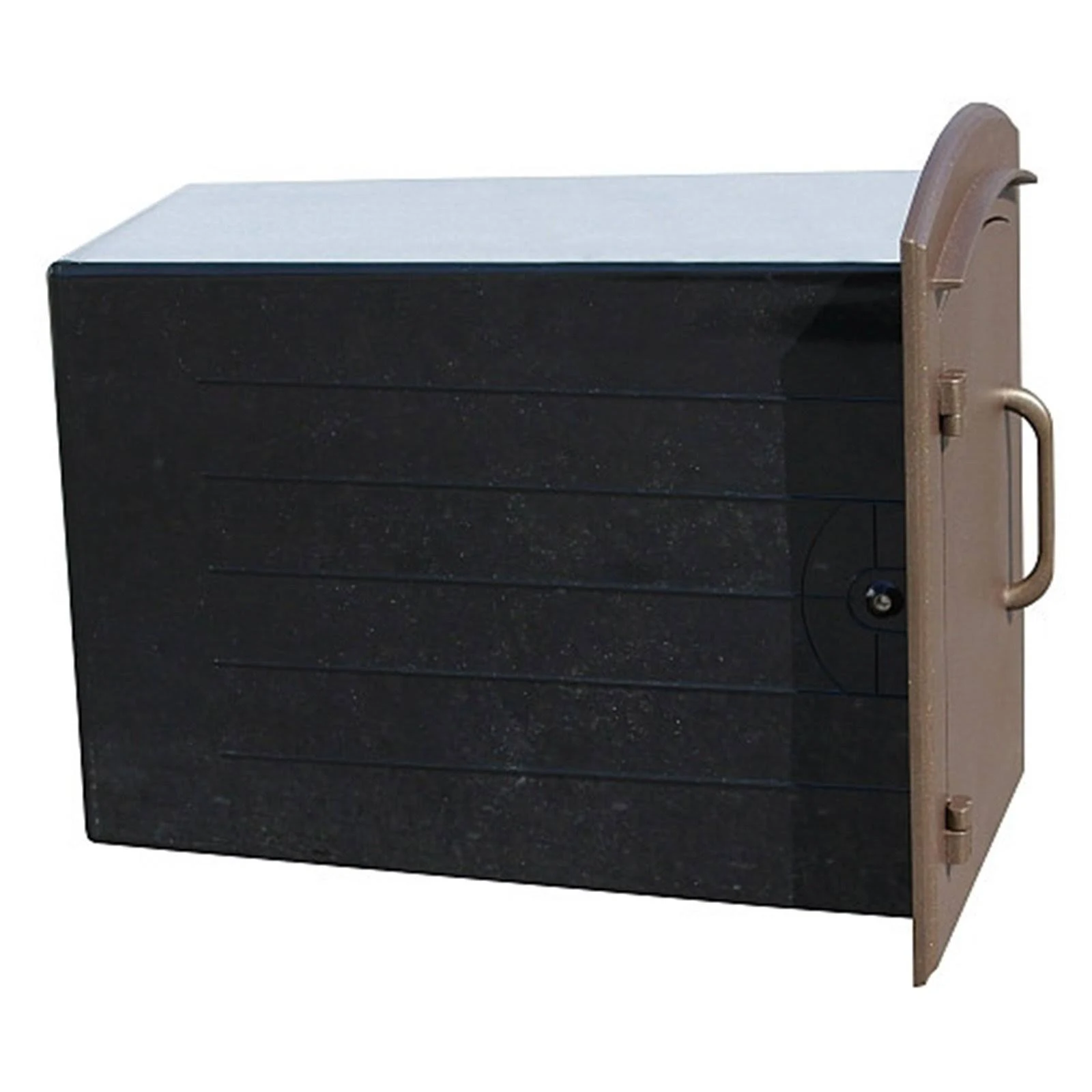 Qualarc MAN-1406-BZ Manchester Non-Locking Column Mount Mailbox with Decorative Agave Logo in Bronze
