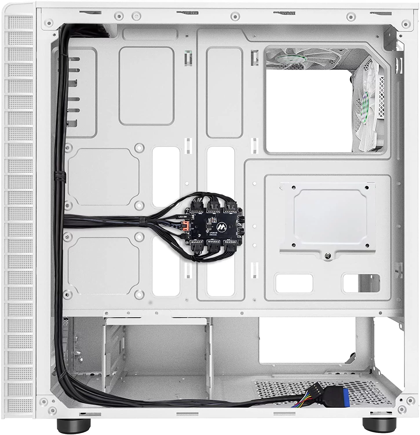 MUSETEX Mesh ATX PC Gaming Case with 6 PCS ARGB Fans USB 3.0 Port Mid-Tower Airflow Tempered Glass Computer Chassis for ATX / Micro-ATX / ITX