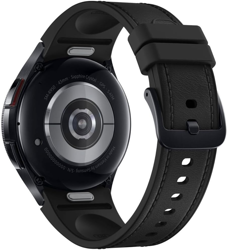 SAMSUNG Galaxy Watch 6 Classic 43mm Stainless-Steel Smartwatch w/ Fitness Tracker, Heart Monitor, BIA Sensor, Bluetooth – Black SM-R950NZ