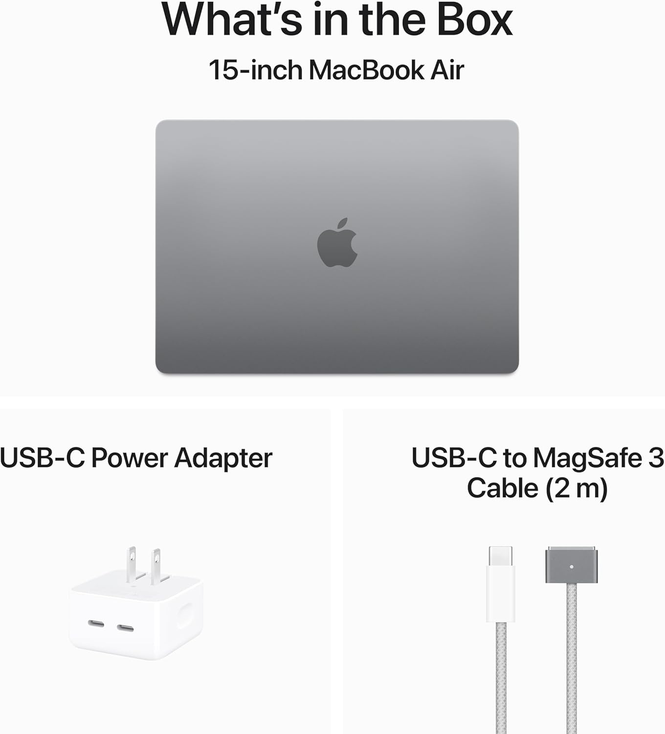Apple 2024 MacBook Air 15-inch Laptop with M3 chip, 16GB Unified Memory, 256GB SSD Storage, Space Gray - Z1BP0006M