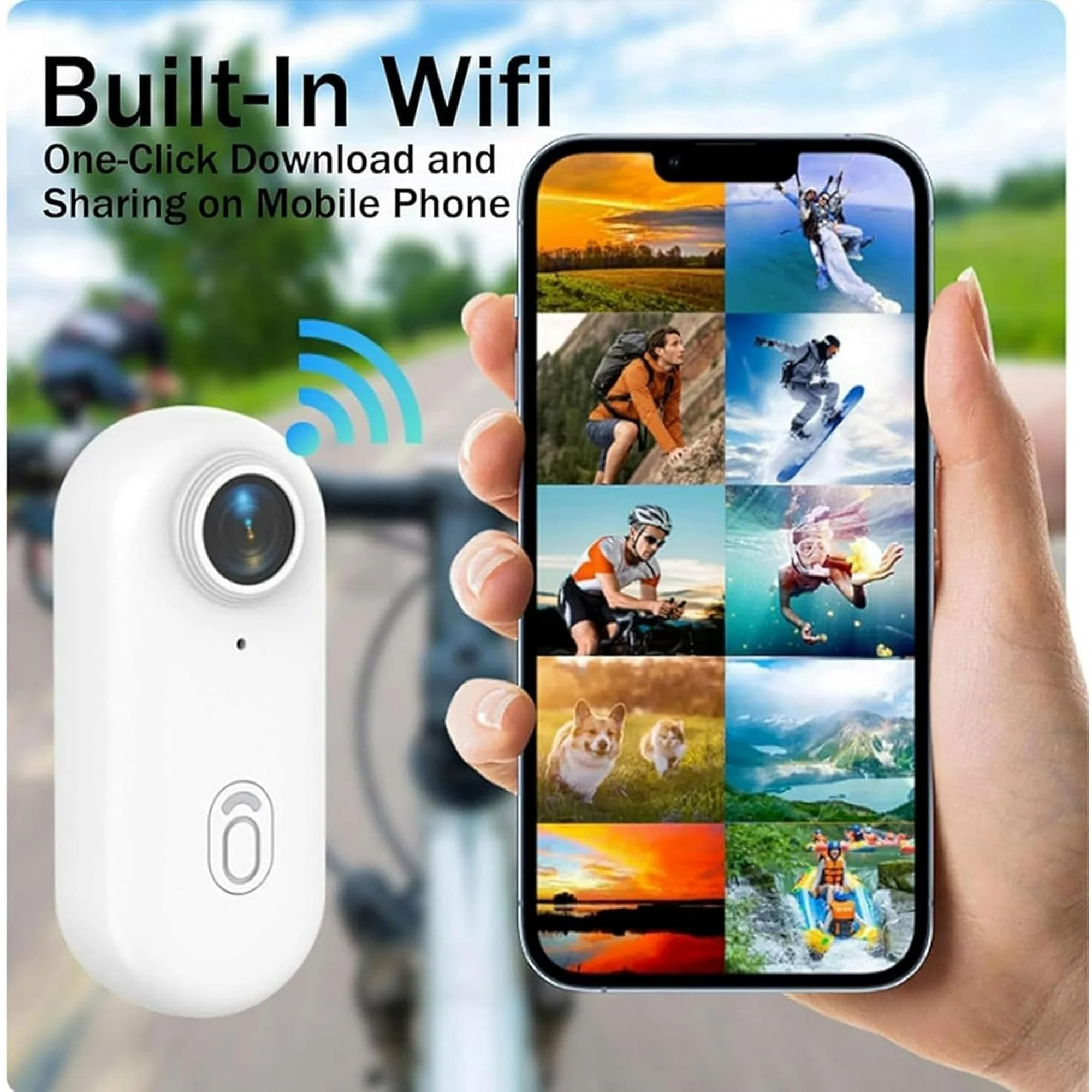 POV Record Pro 2.0, High-End 4K/1080P Pro Capture Thumb Camera, WiFi Magnetic Sports Cycling Camera,Portable Pet Cameras