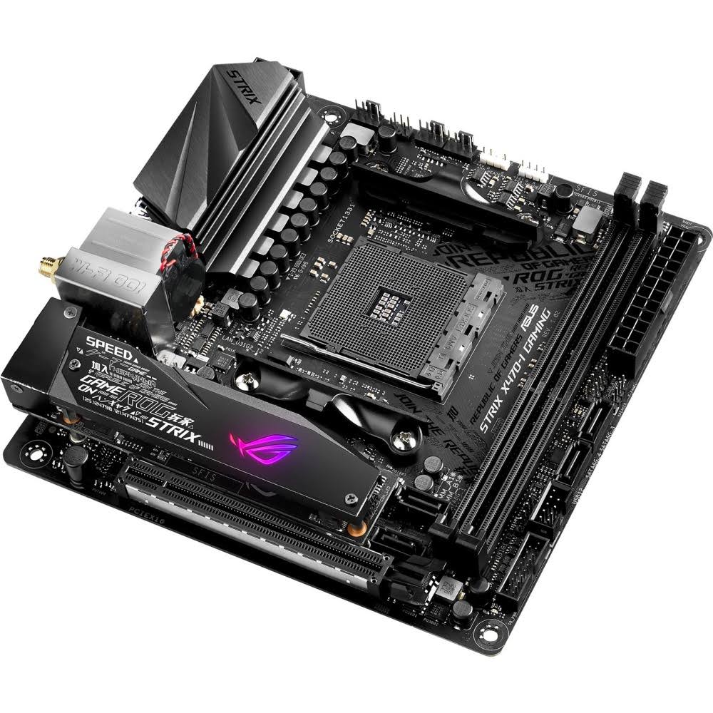 ASUS ROG STRIX X470-I GAMING with AMD X470 Mini-ITX Motherboard - Socket AM4