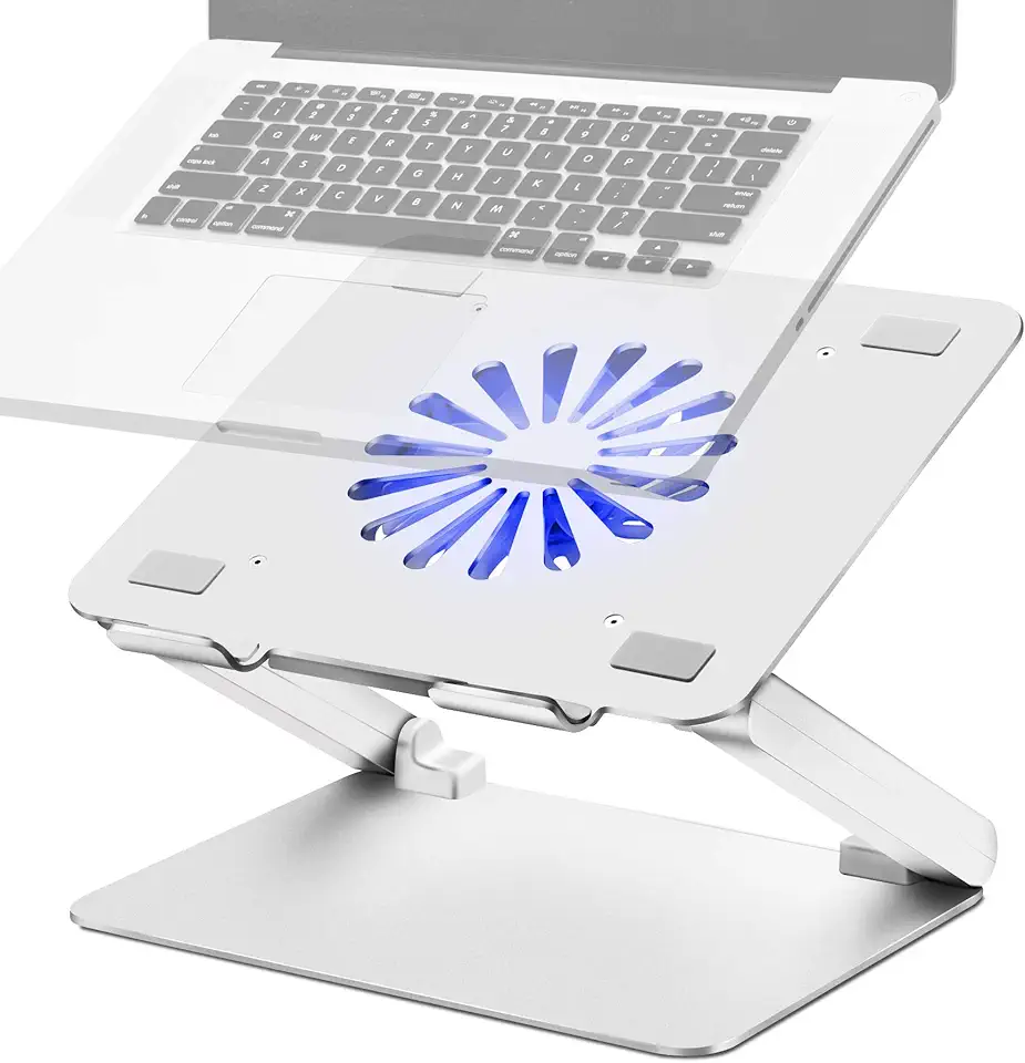 Sponsored Ad - SOUNDANCE Laptop Cooling Pad with Low-Noise Fan and 3.0 USB Hubs, Ventilated Laptop Cooler Prevent Overheating