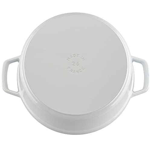 STAUB Cast Iron Dutch Oven 5.5-qt Round Cocotte, Made in France, Serves 5-6, Black Matte