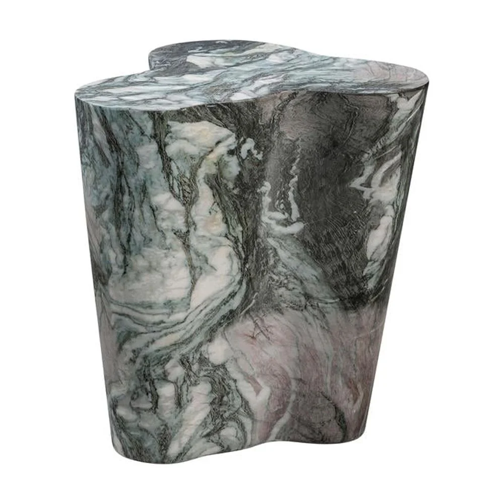 TOV Furniture Slab Grey/Blush Faux Marble Short Side Table