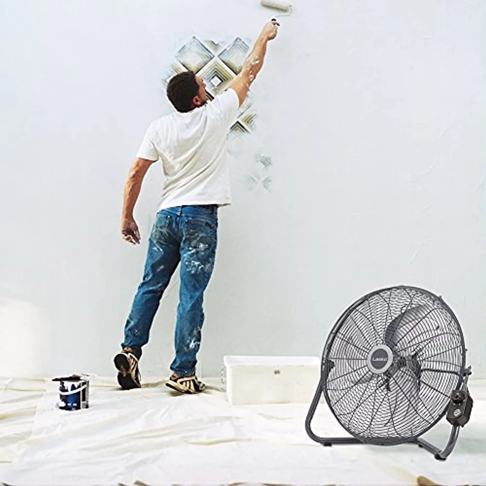 Lasko 20 High Velocity Floor Fan, Wall Mount Option and Remote, 22 H, Black, H20685, New