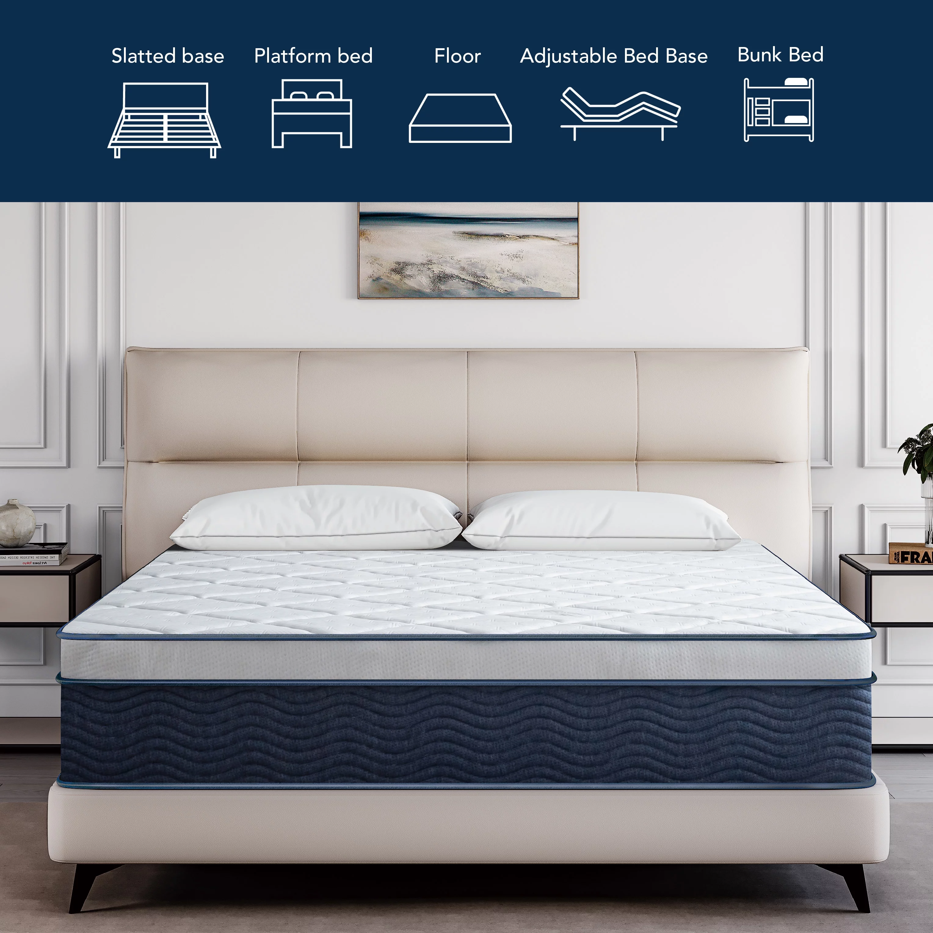 MLILY Value 13" King Mattress Hybrid Mattress, Medium