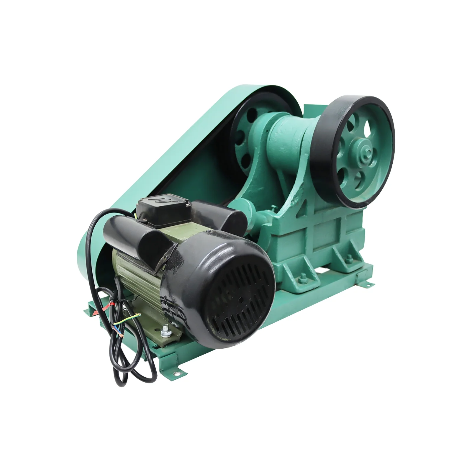 EQCOTWEA 100X60 Mini Jaw Crusher Rock Ore Slag Coal Stone Concrete Grinder Pulverizer Crushing Machine 220V