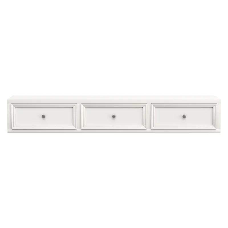 My Home Furnishings Neopolitan 3-Under Bed Storage Drawers in Bright White