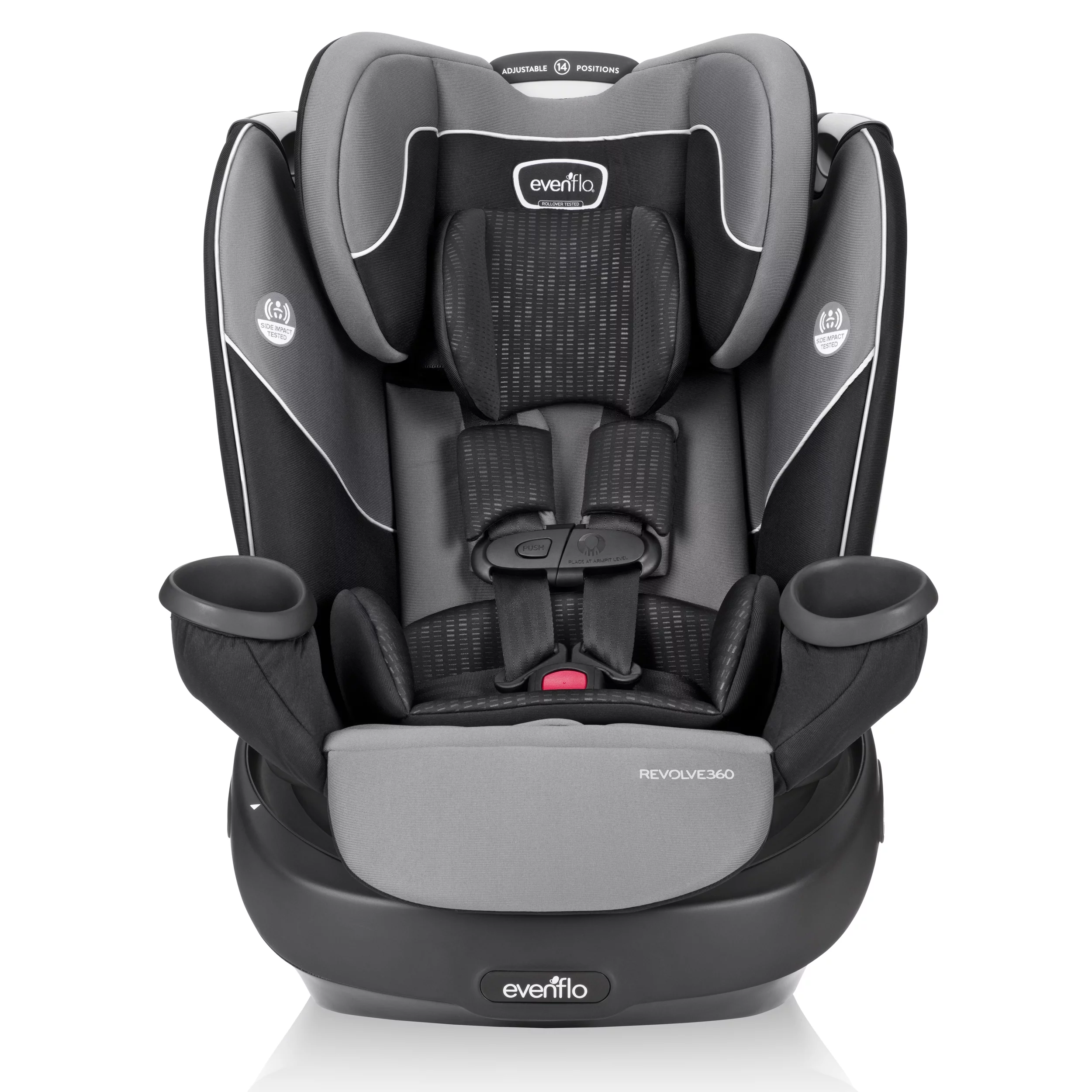 Evenflo Revolve360 Rotational All-In-One Convertible Car Seat (Amherst Gray) - Radiant Selections