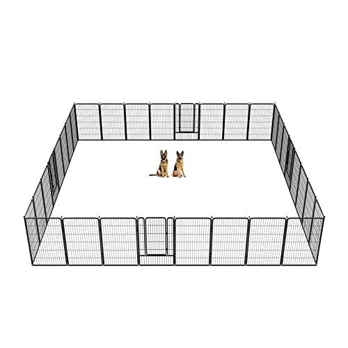 FXW Rollick Dog Playpen for Yard, RV Camping, 32 inch 16 Panels for Small and Medium Dogs│Patented