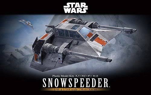 Bandai Star Wars 1/48 u0026 1/144 Snowspeeder Set Plastic Model Kit New F