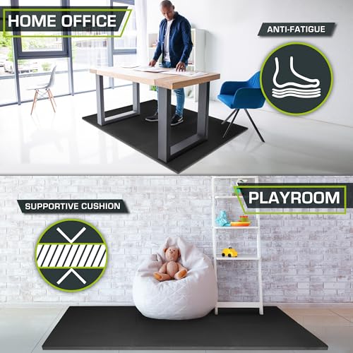 ProsourceFit Extra Thick Puzzle Exercise Mat , EVA Foam Interlocking Tiles for Protective, Cushioned Workout Flooring for Home and Gym Equipment