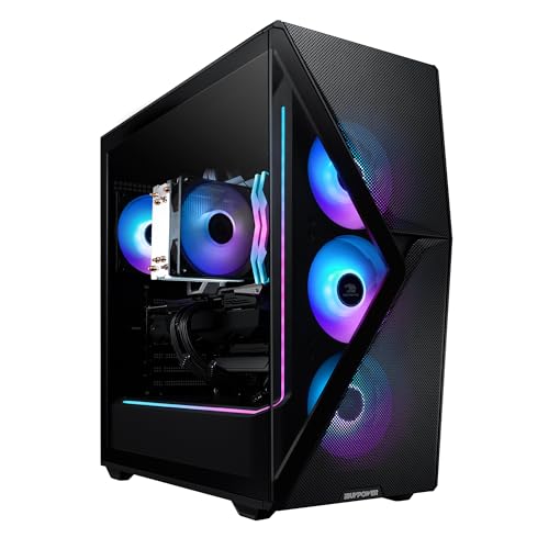 iBUYPOWER Slate MESH Gaming PC Desktop Computer Intel Core i7 14700F CPU, NVIDIA GeForce RTX 5070 12GB GPU, 32GB DDR5 RGB 5200MHz RAM, 1TB NVMe SSD