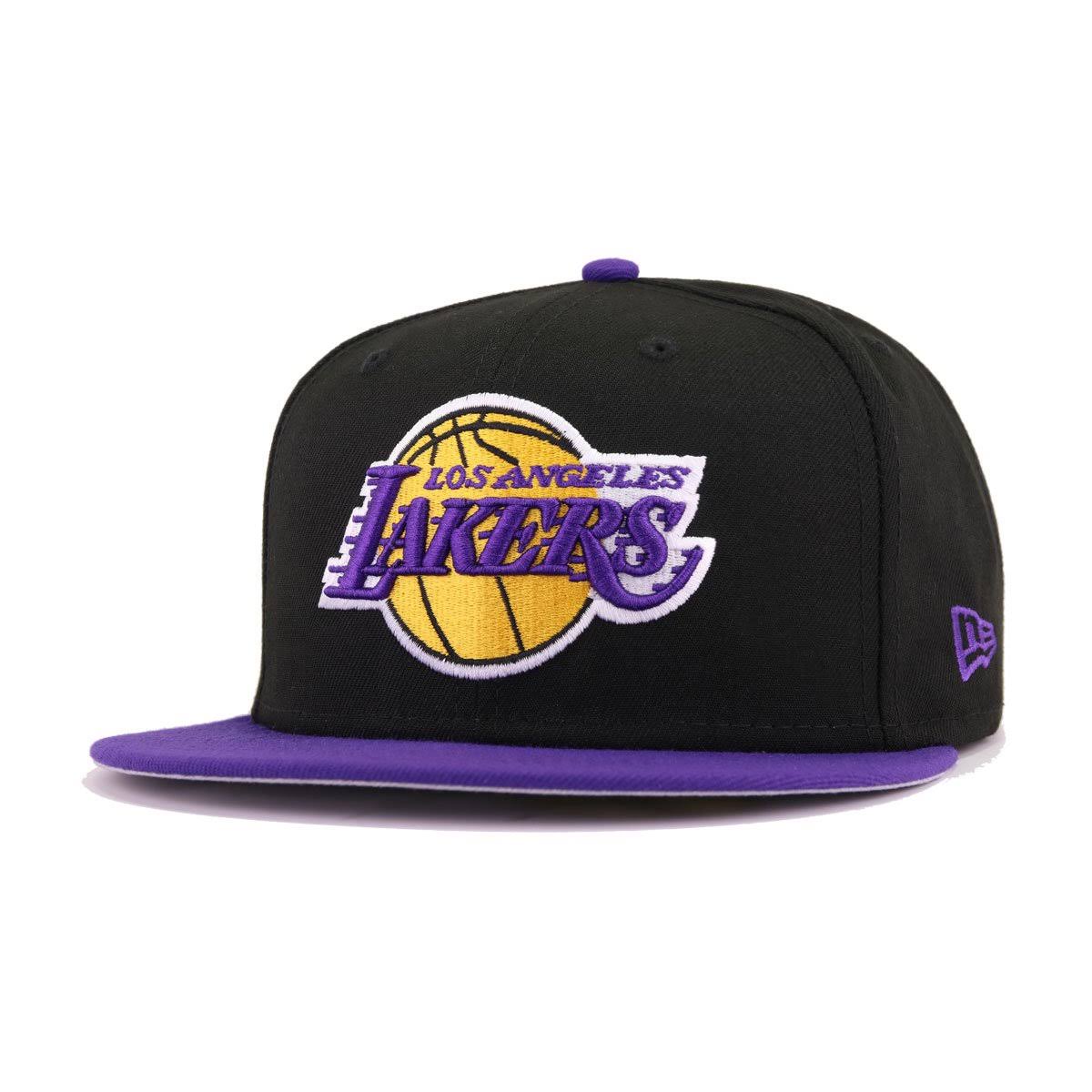 New Era Los Angeles Lakers Basic 2 Tone 59FIFTY Fitted Cap - Black/Purple