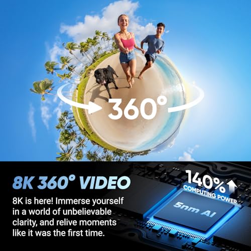 Insta360 X4 Motorcycle Bundle- 8K Waterproof 360 Action Camera, 4K Wide-Angle Video, Invisible Selfie Stick, Removable Lens Guards
