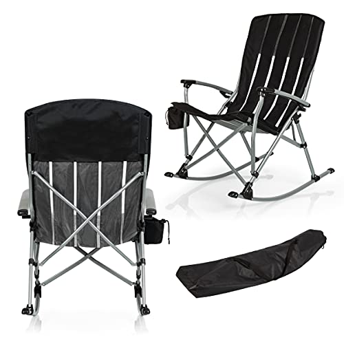 PICNIC TIME Outdoor Rocking Camp Chair - XL Heavy Duty Camping Chair for Adults