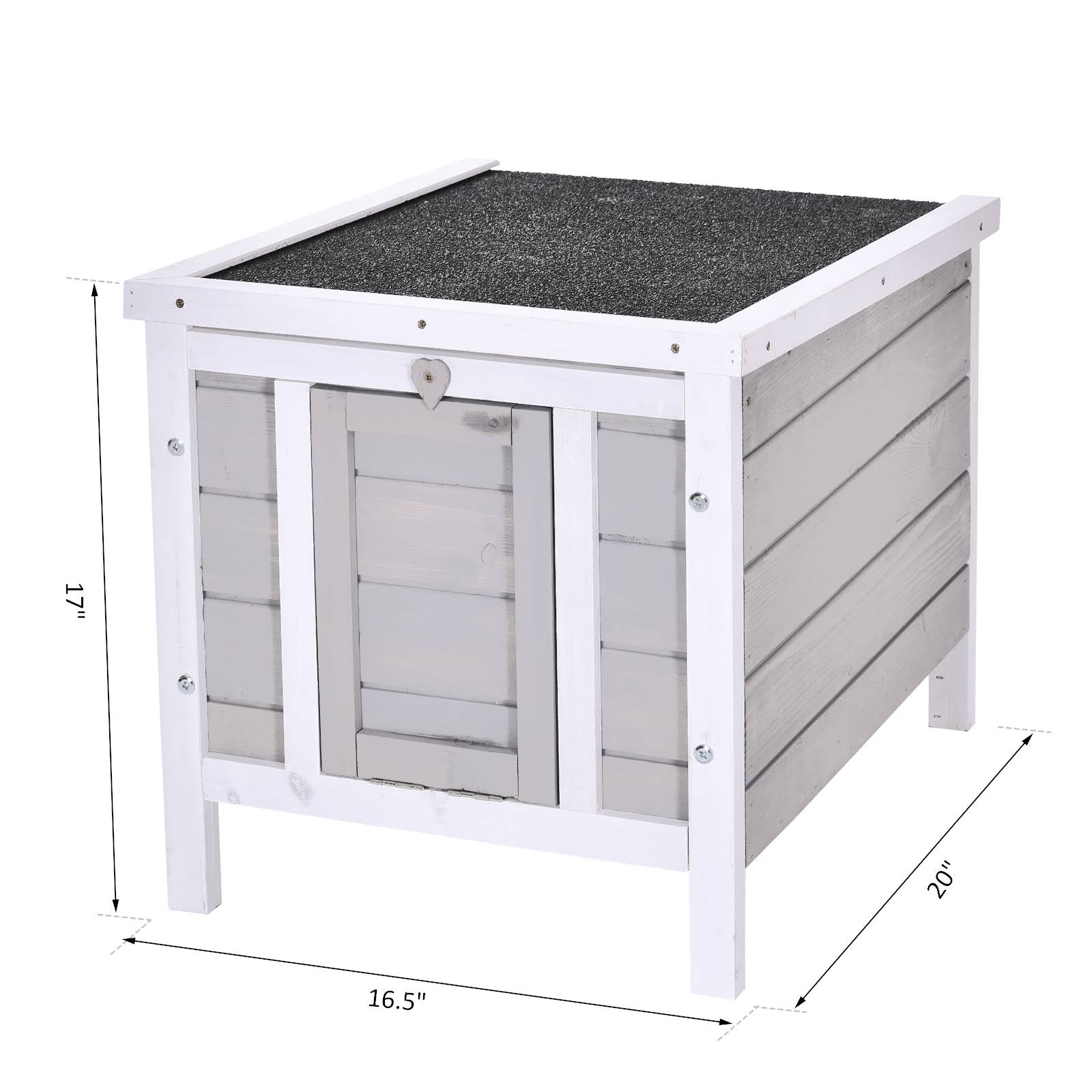 Pawhut Outdoor Rabbit Hutch Bunny Cage Raised Wooden Pet House