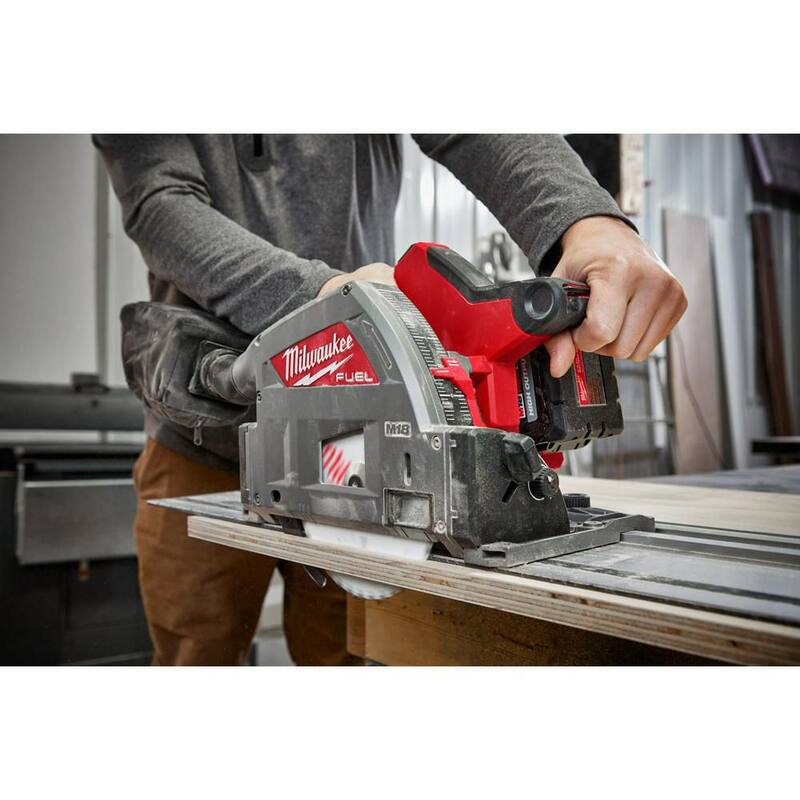 M18 FUEL 18V Lithium-Ion Cordless Brushless 6-1/2 in. Plunge Cut Track Saw with 55 in. Track Saw Guide Rail
