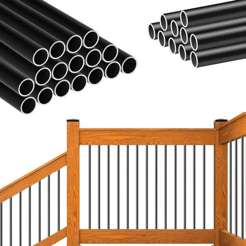 61 Pack Deck Balusters 32"x 3/4" Round Staircase Baluster, Diameter 3/4" Metal Deck Spindle and Stairs Railing