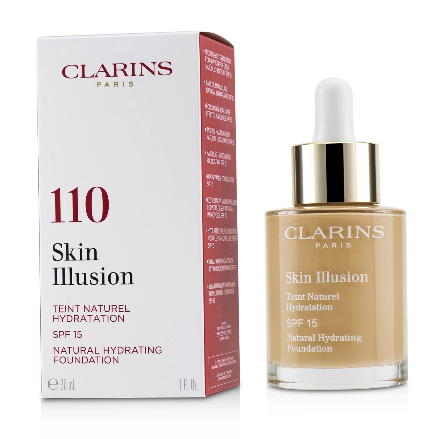 Clarins Skin Illusion Natural Hydrating Foundation SPF 15 # 105 Nude  30ml/1oz