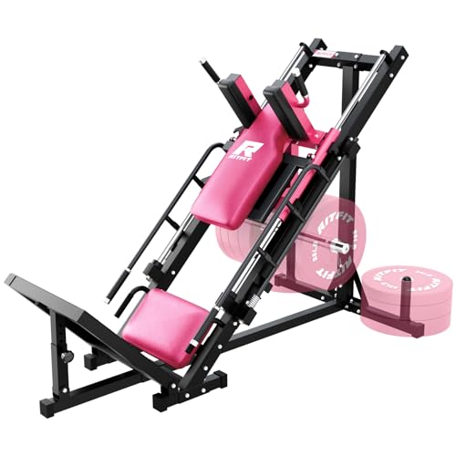 RitFit Leg Press Hack Squat Machine, Professional Adjustable Leg Press Machine for Home Gym with Linear Bearing