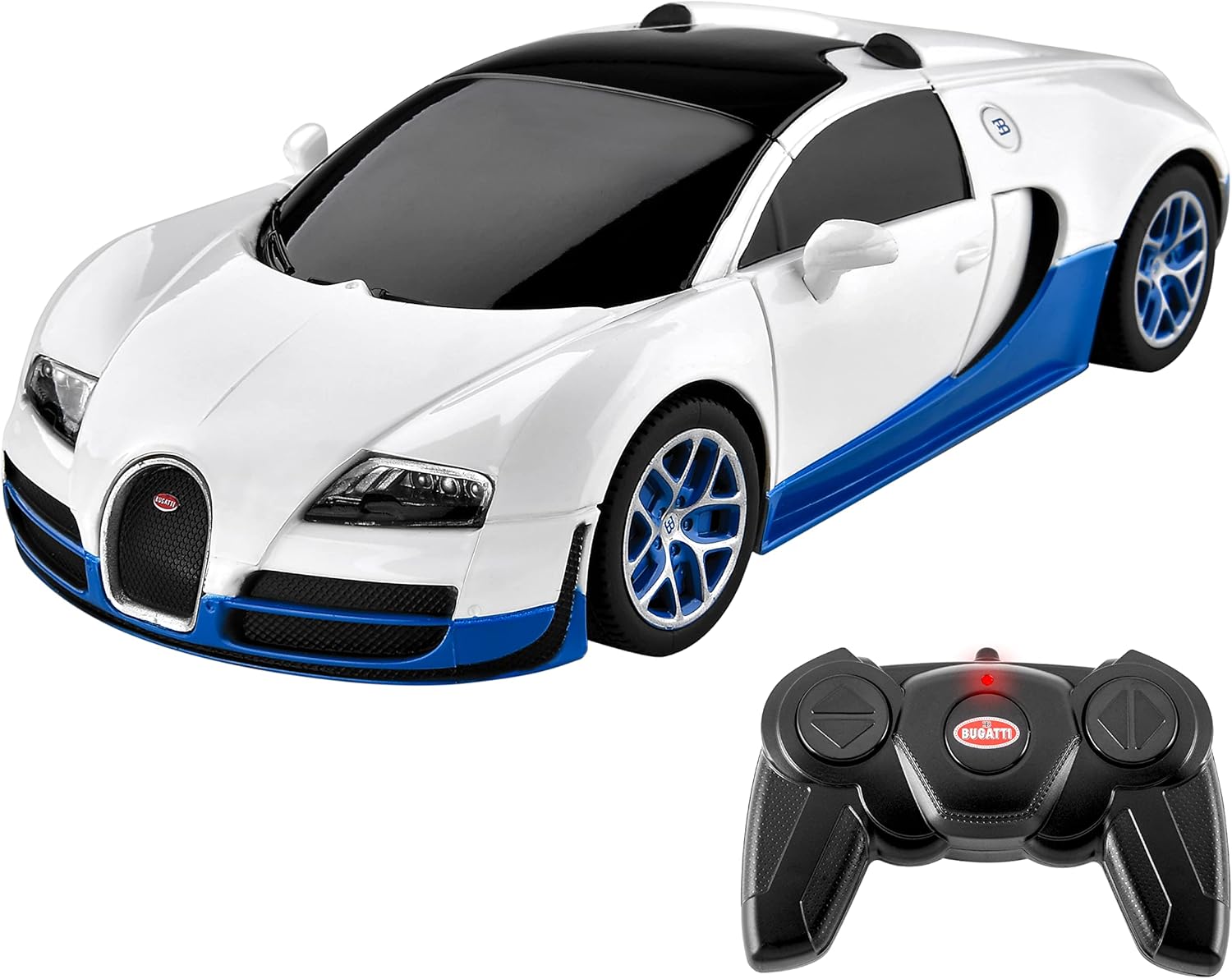 BEZGAR Remote Control Car - 1:24 Scale Licensed RC Series，Bugatti Veyron Chiron Remote Control Sport Racing Hobby Toy Car