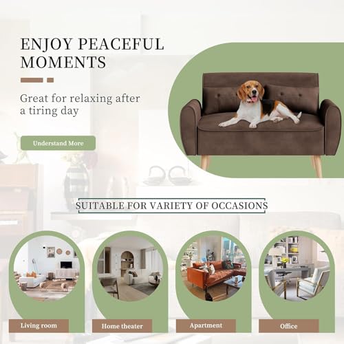 Vongrasig 47" Small Modern Loveseat Sofa