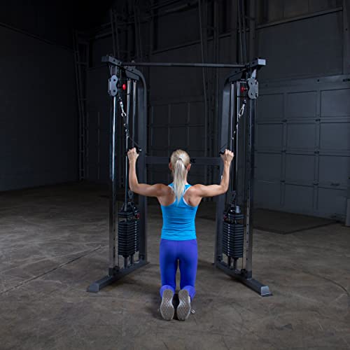 Body-Solid Powerline Cable Crossover Exercise Machine for Home & Commercial Gym, Functional Training Center with Dual Weights Stack for Cable Workout