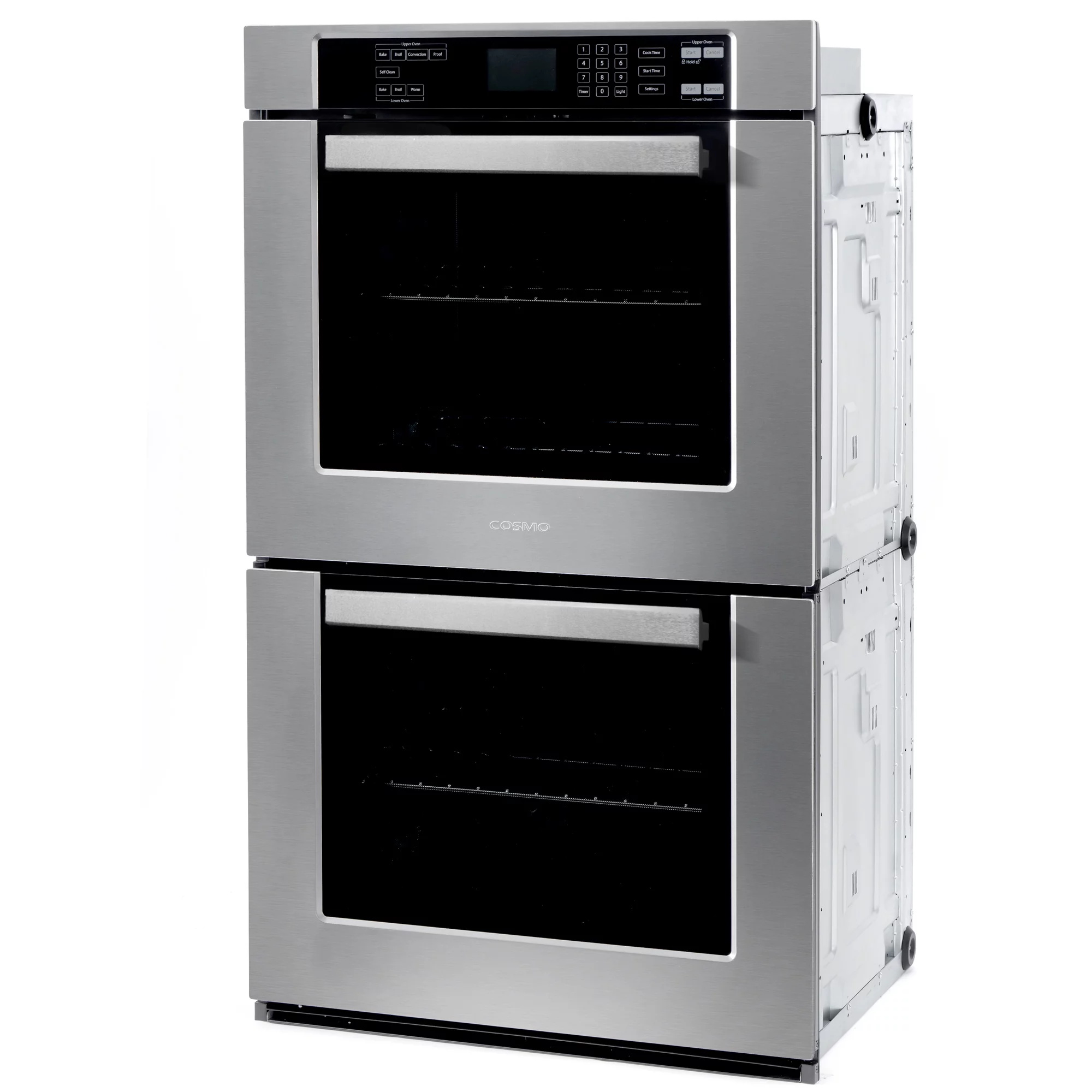 Cosmo 30" Double Wall Oven in Stainless Steel with True European Convection