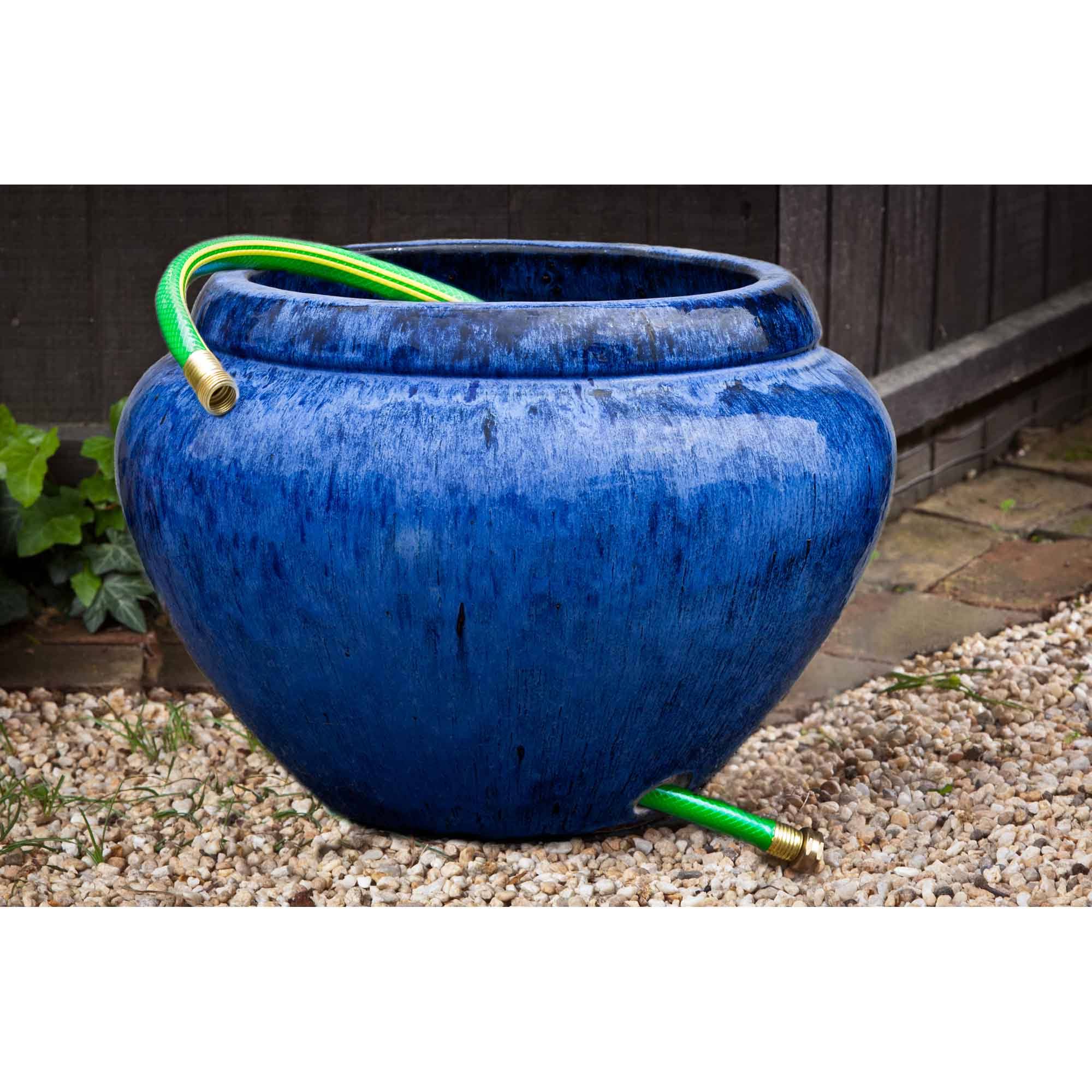 Campania International Riviera Blue Hose Pot with Lip