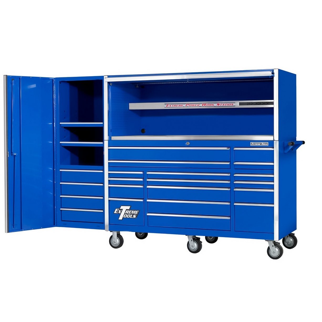 used toolbox72 21 Drawers Professional Roller Cabinet, Extreme Power Workstation Hutch & Side Cabinet Combo