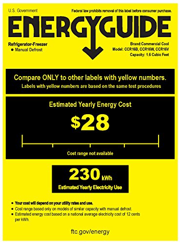 Commercial Cool 11.1 Cu. Ft. Convertible Freezer Refrigerator, Upright Fridge with Glass Shelves, Reversible Door, ENERGY STAR rated, Auto Defrost