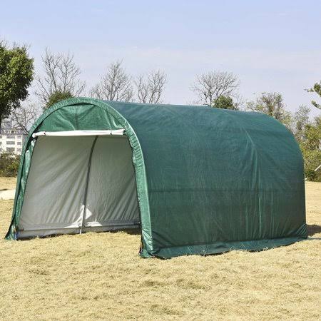 Walsport 10ftx15ftx8ft Outdoor Canopy Carport Tent Car Shed Storage Cover Heavy Duty Sun Proof Green, Size: 10' x 15' x 8'