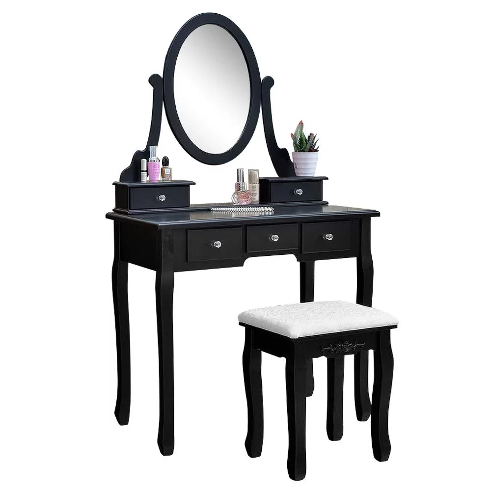 SalonMore Wood Vanity Set Makeup Dressing Table