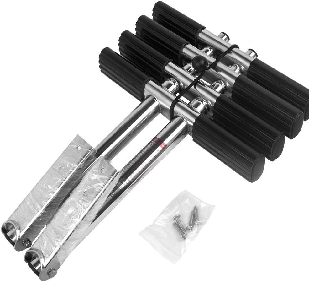 Boat Diver Ladder 4 Step Stainless Steel Marine Dual Vertical Telescoping Tube Ladder