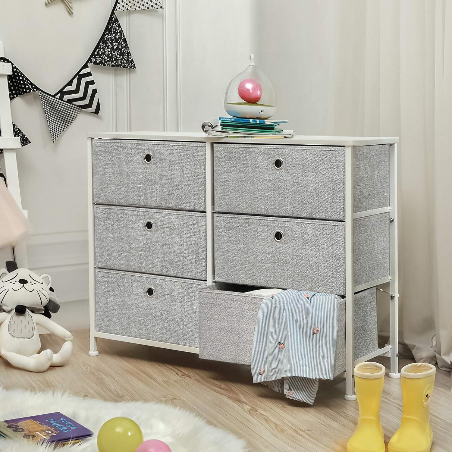 SONGMICS 3-Tier Closet Drawer, 31.5 x 11.8 x 24.8 Inches