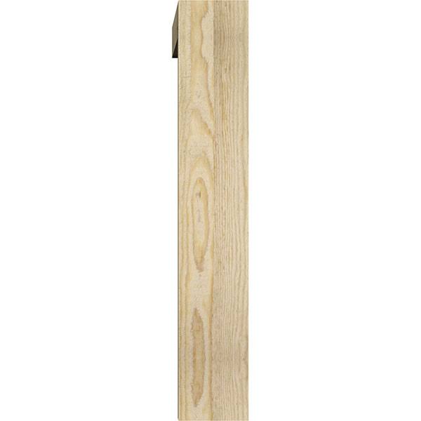 Ekena Millwork BKT0402X20X24MRC05RDF 4x22W x 20x22D x 24x22H Merced Block Rough Sawn Bracket w/ Offset Brace, Douglas Fir